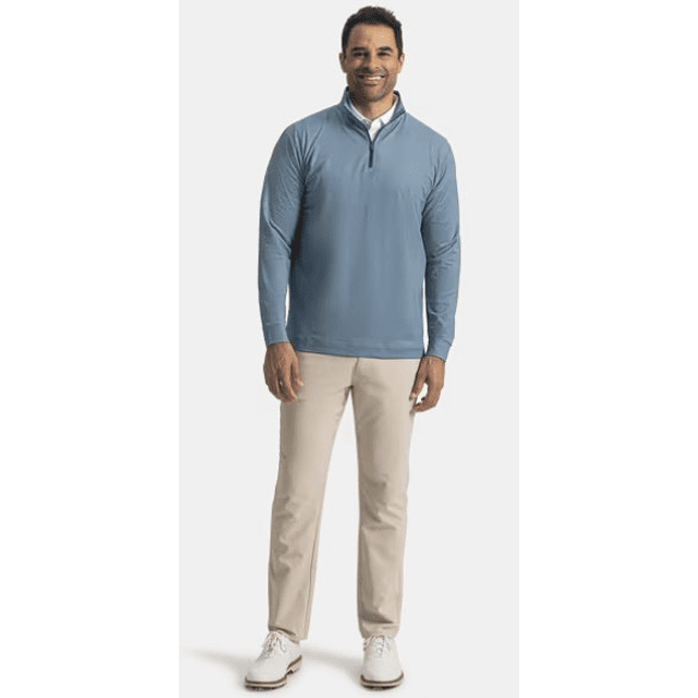 Poleron Hombre Pico de Gallo Azul marino/Celeste 