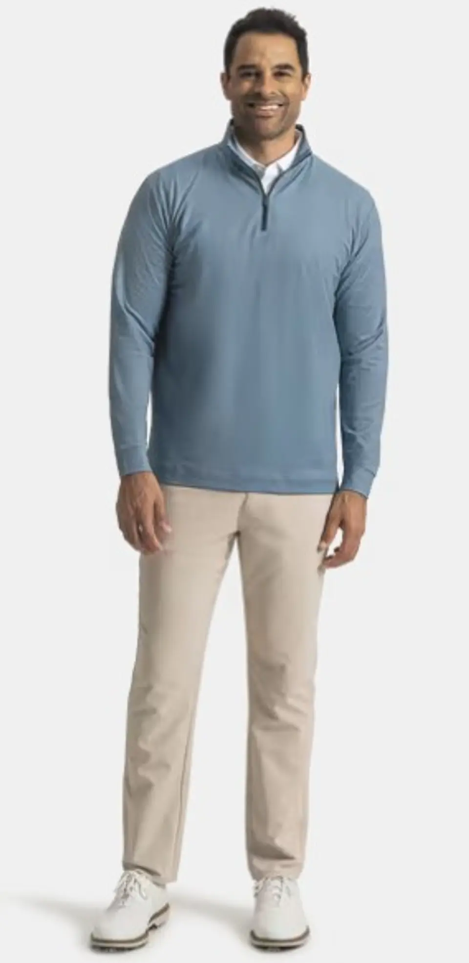 Poleron Hombre Pico de Gallo Azul marino/Celeste  2
