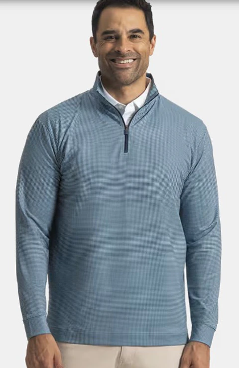 Poleron Hombre Pico de Gallo Azul marino/Celeste 