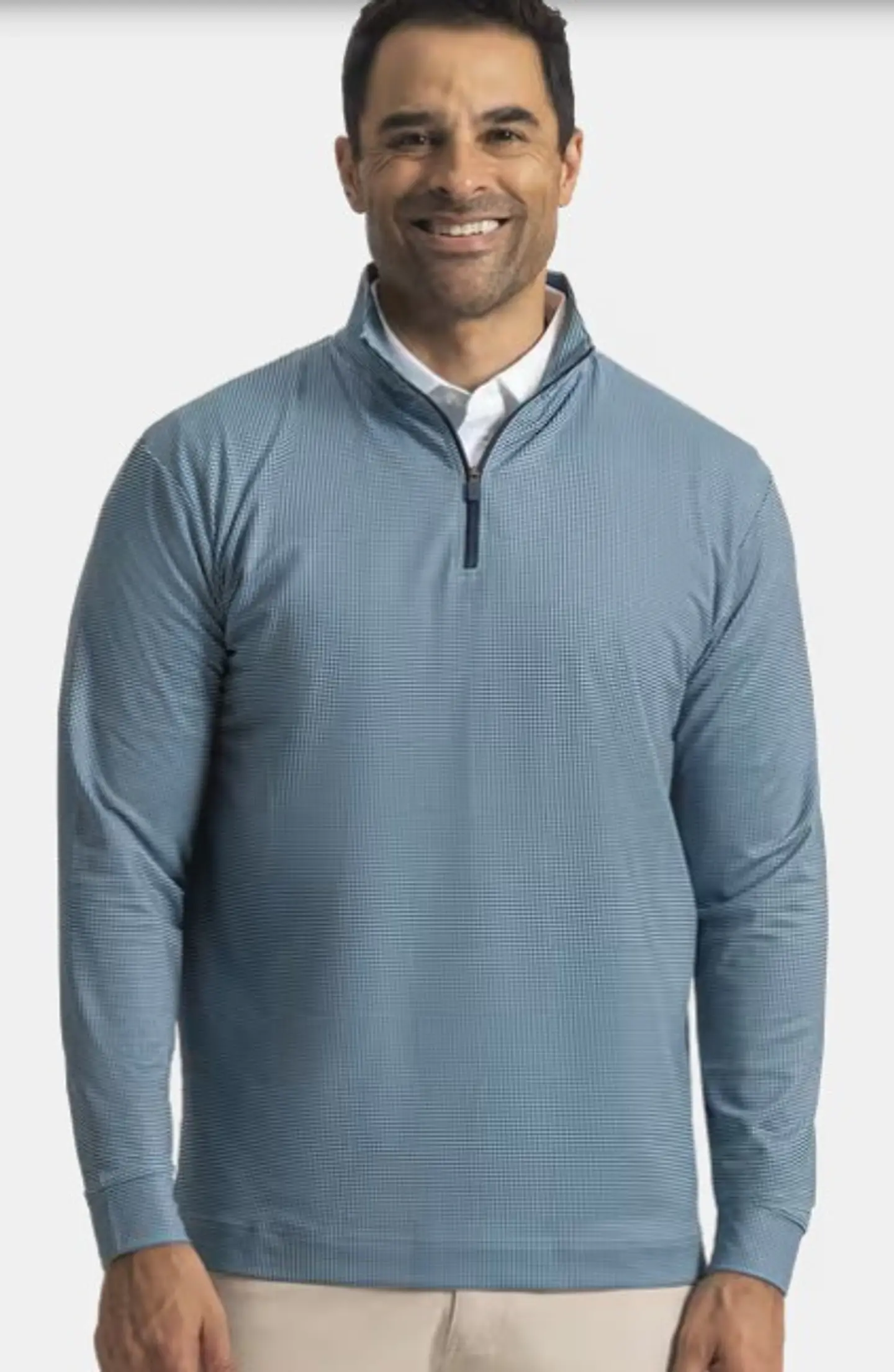 Poleron Hombre Pico de Gallo Azul marino/Celeste  1