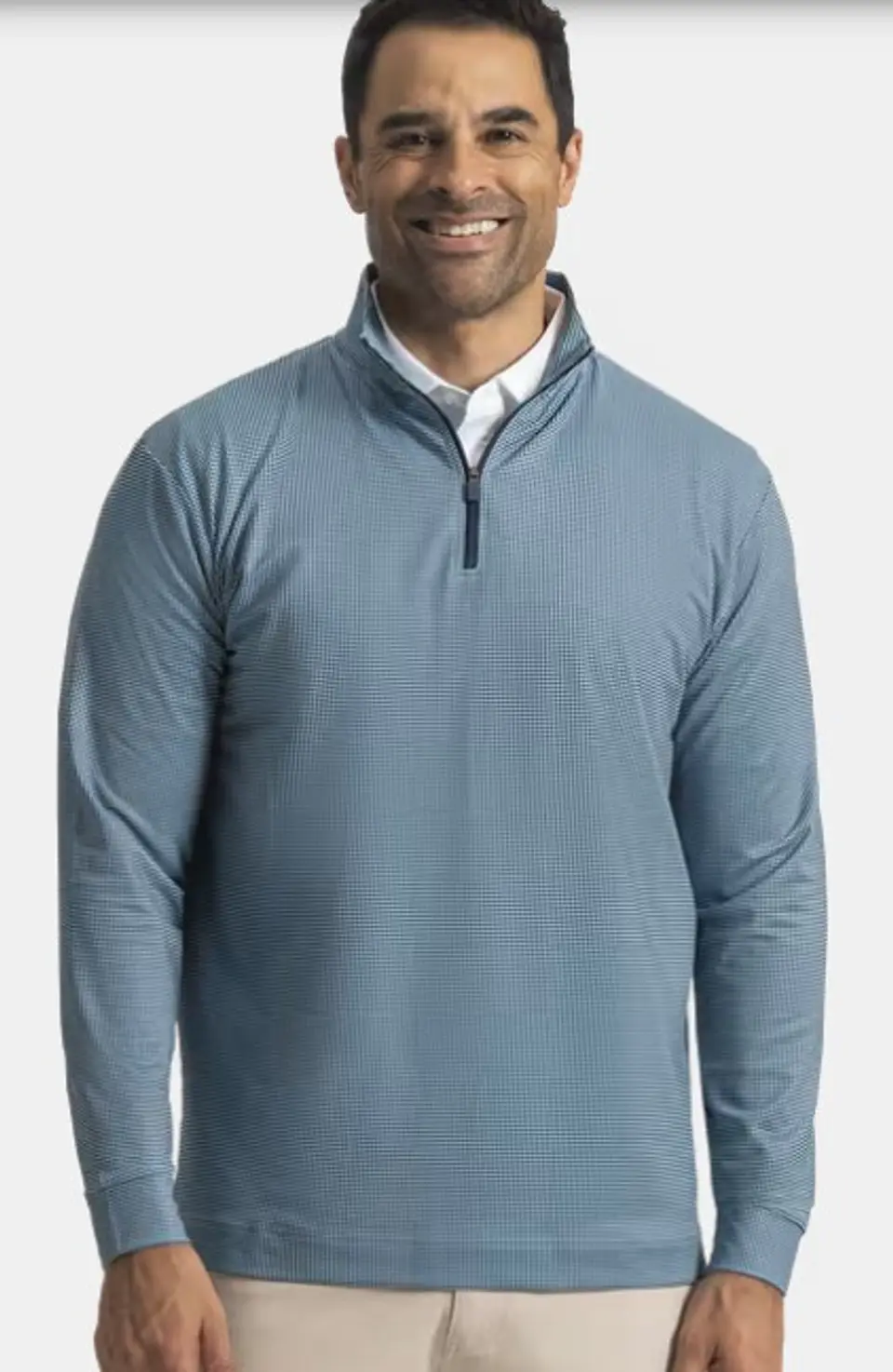 Poleron Hombre Pico de Gallo Azul marino/Celeste  1