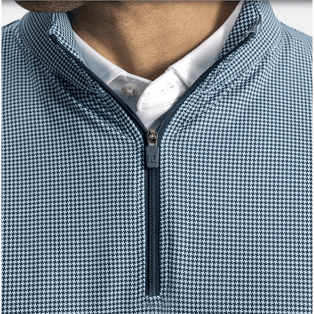 Poleron Hombre Pico de Gallo Azul marino/Celeste 