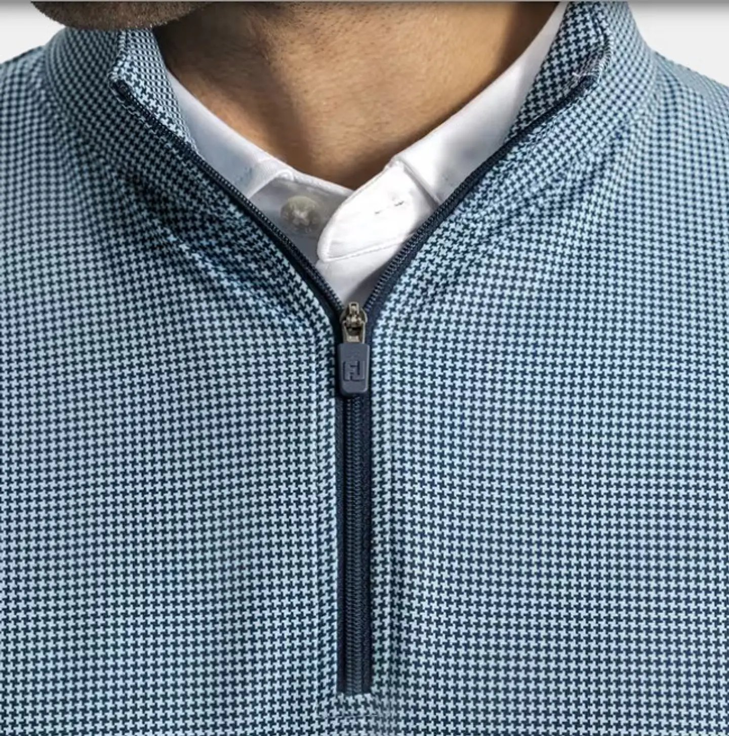 Poleron Hombre Pico de Gallo Azul marino/Celeste  4