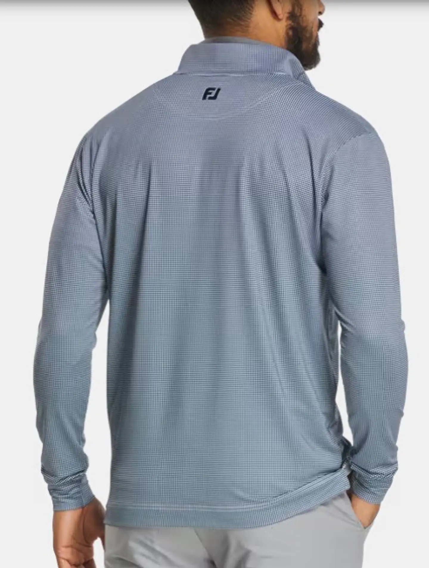 Poleron Hombre Pico de Gallo Azul Marino/ Blanco 3