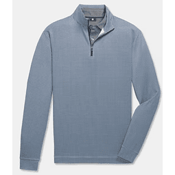 Poleron Hombre Pico de Gallo Azul Marino/ Blanco