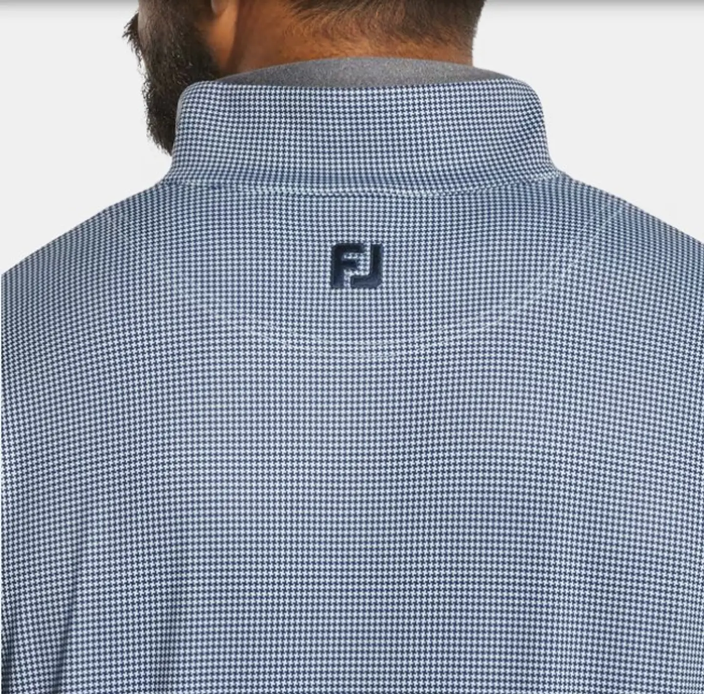 Poleron Hombre Pico de Gallo Azul Marino/ Blanco 4