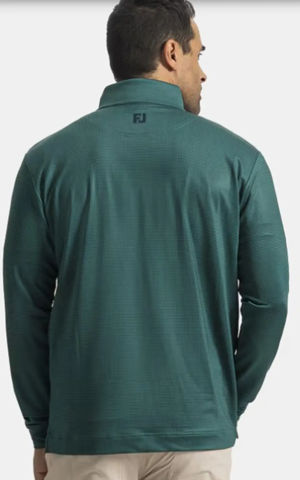 Poleron Hombre Pico de Gallo Verde/Azul Marino  2