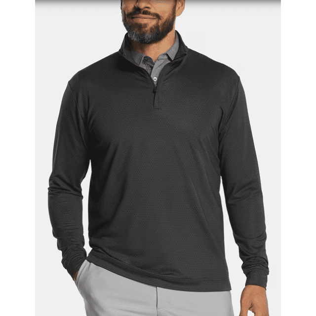 Poleron de Hombre cierre 3/4 Negro 