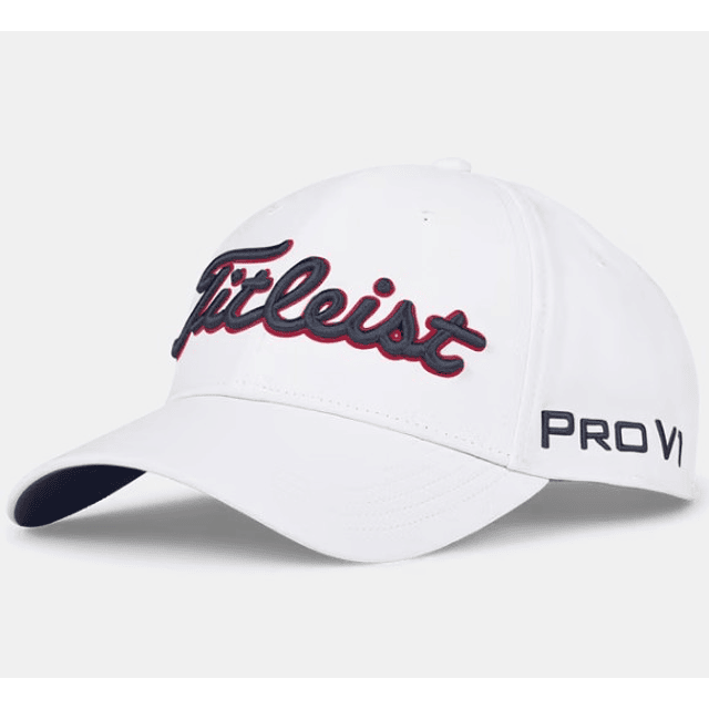 Gorro Titleist Tour Performance Blanco/Navy/Rojo