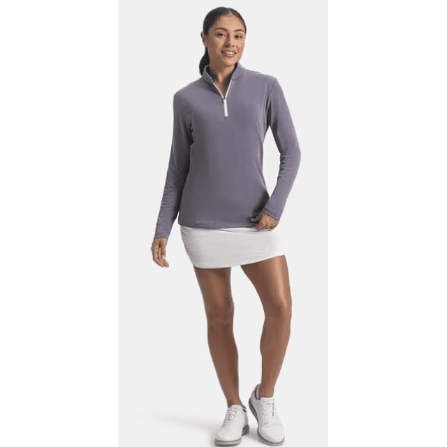 Poleron de Mujer Cierre 3/4 Violeta