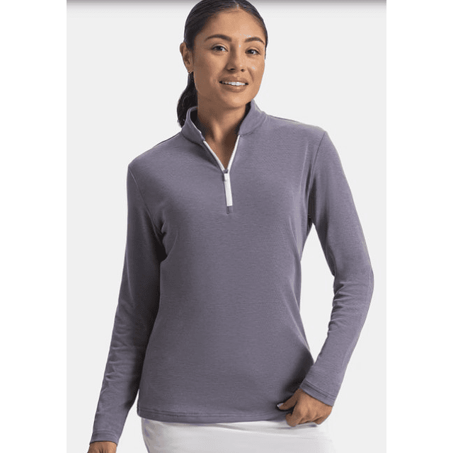 Poleron de Mujer Cierre 3/4 Violeta