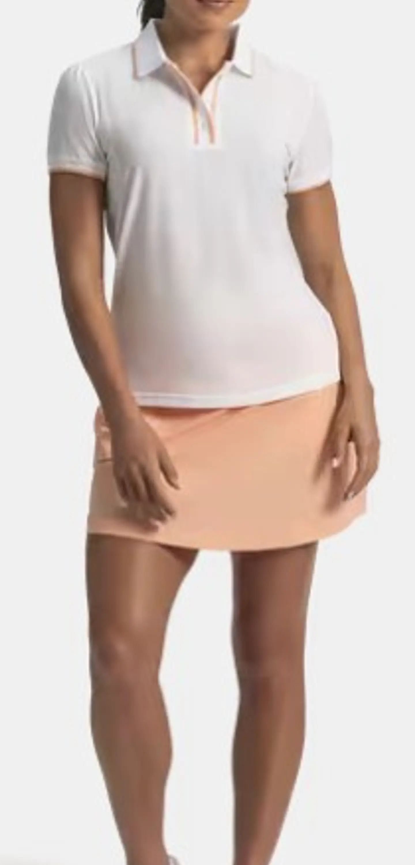 Polera polo de mujer blanco  2