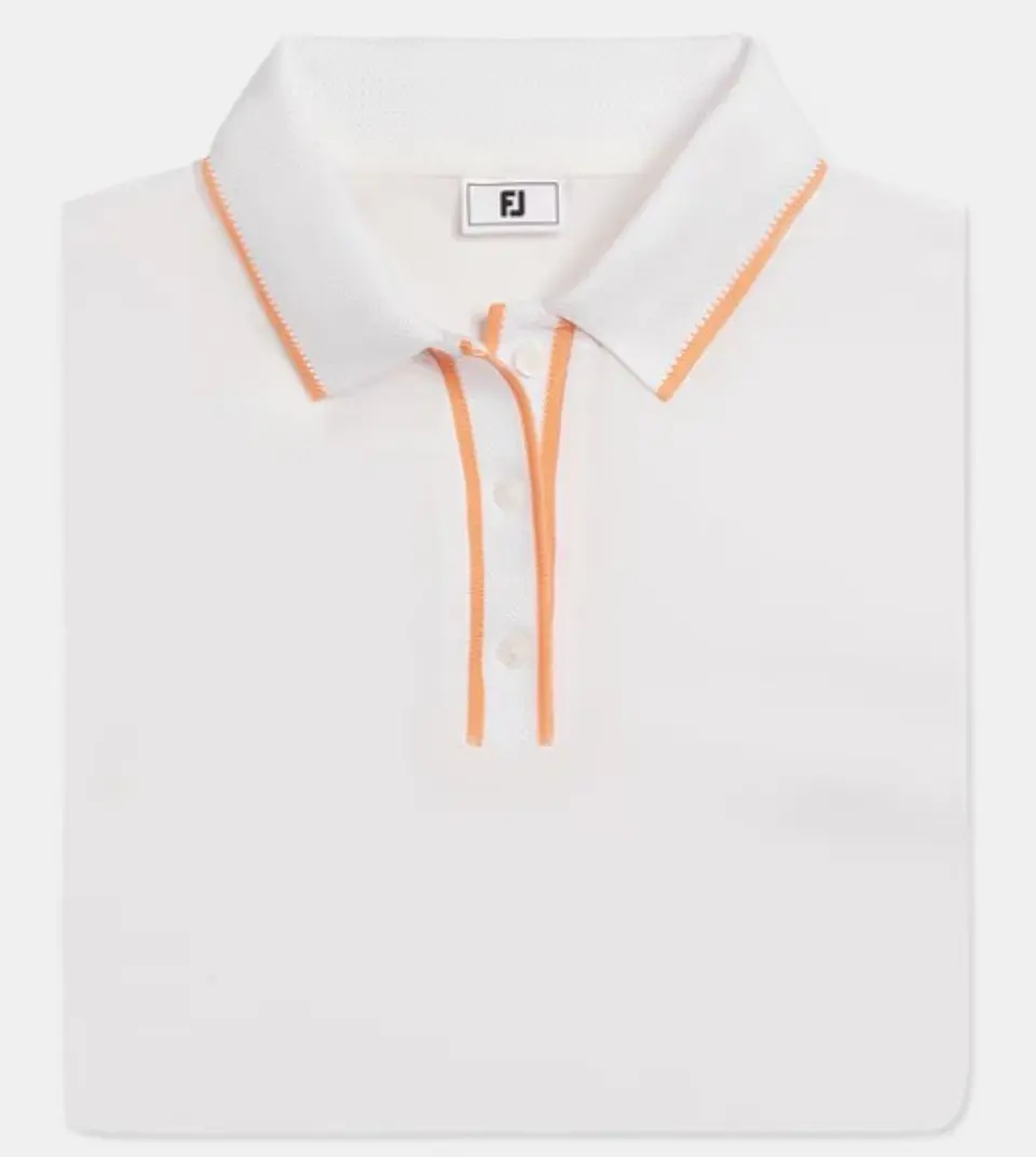 Polera polo de mujer blanco  1