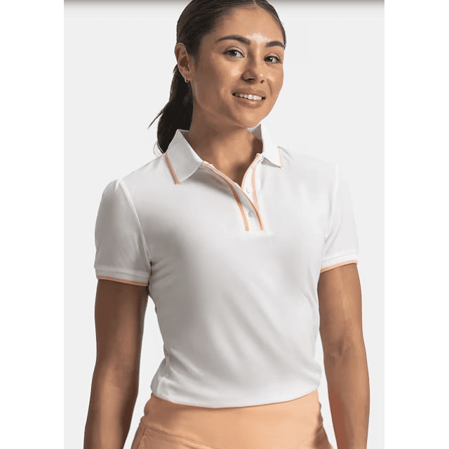 Polera polo de mujer blanco 