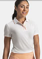 Polera polo de mujer blanco  - Miniatura 4