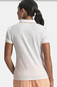 Polera polo de mujer blanco  - Miniatura 5