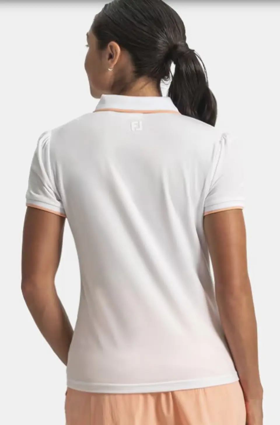 Polera polo de mujer blanco  5