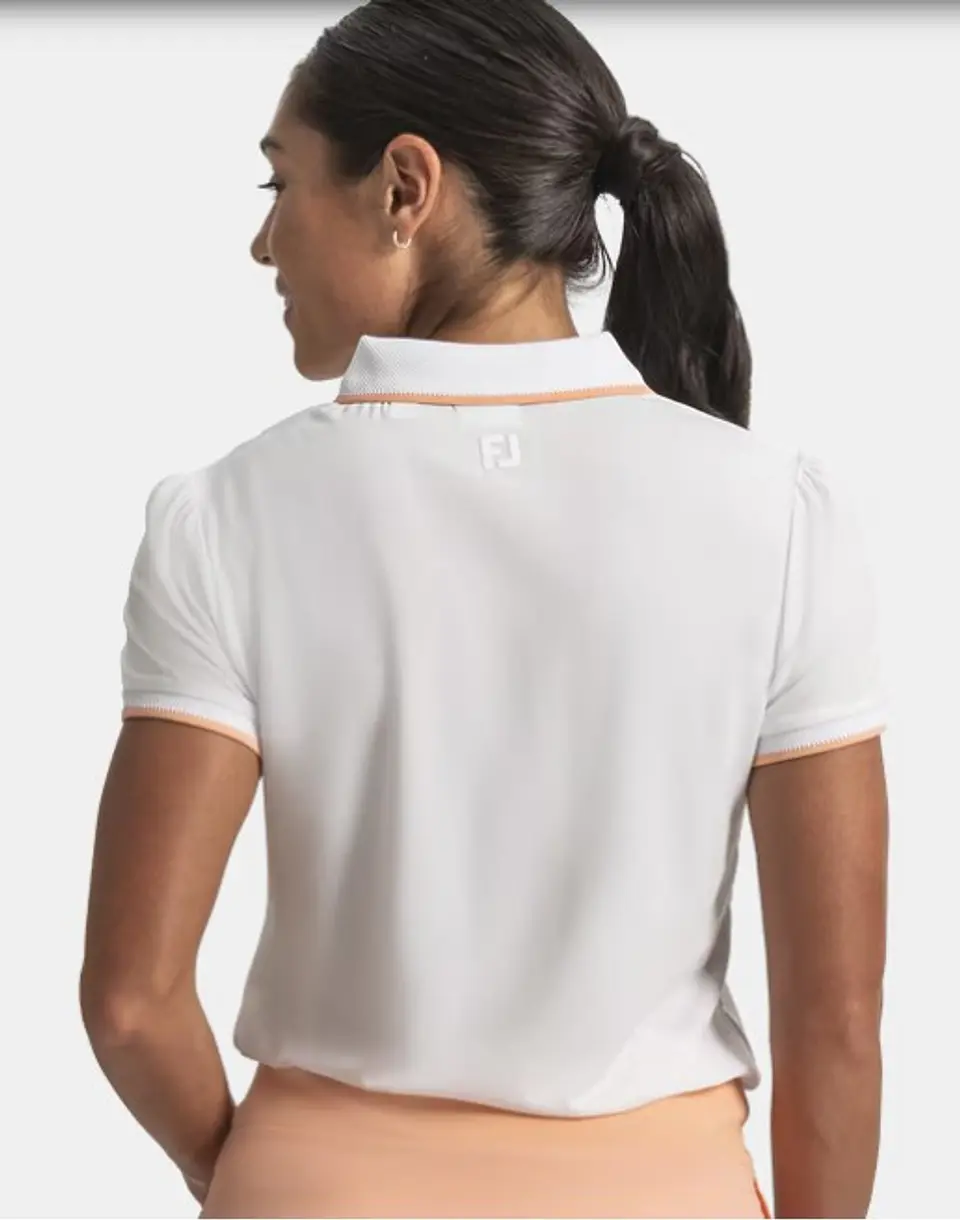 Polera polo de mujer blanco  6