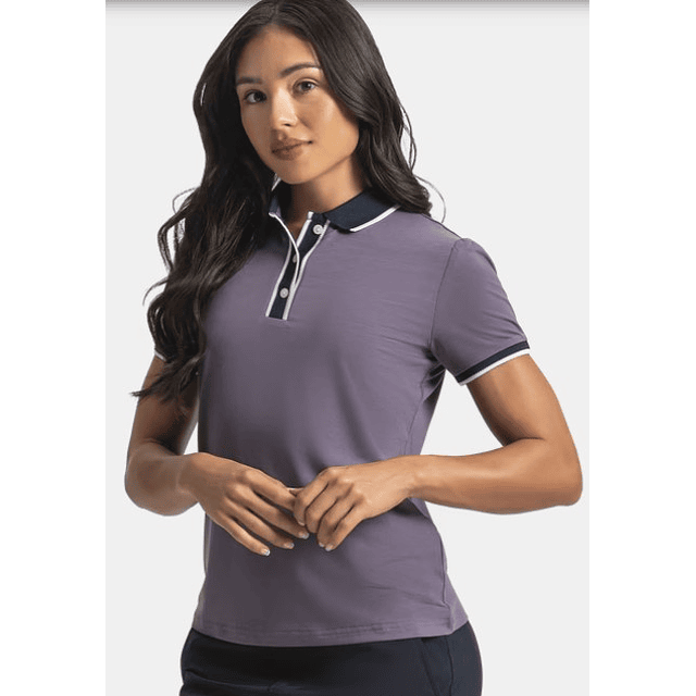 Polera polo de mujer violeta 