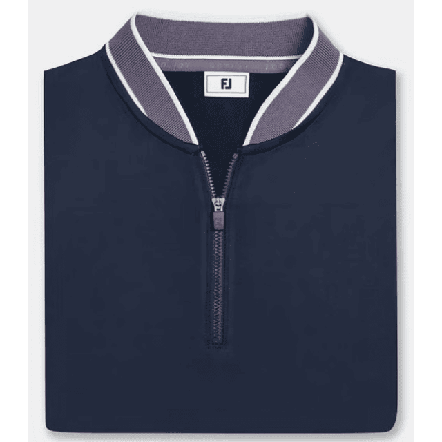 Polera Polo mujer cierre 3/4 Azul