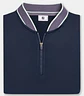 Polera Polo mujer cierre 3/4 Azul - Miniatura 1