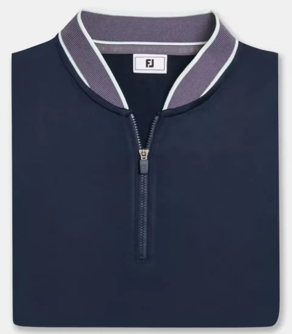 Polera Polo mujer cierre 3/4 Azul 1