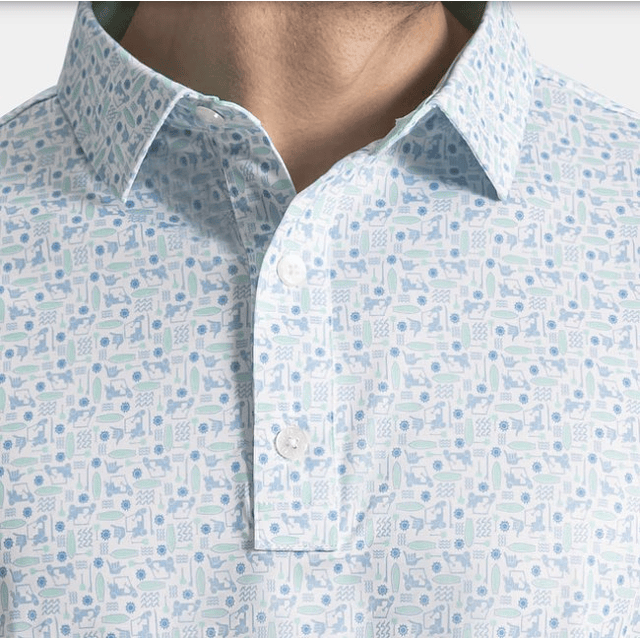 Polera Hombre Surf celeste 