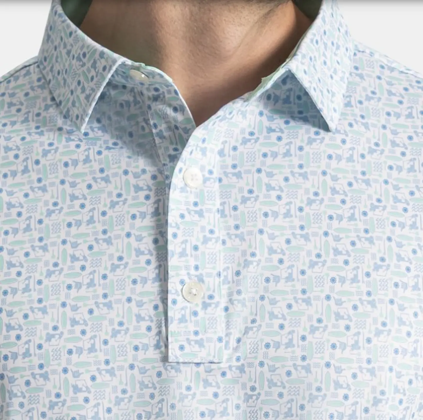 Polera Hombre Surf celeste  5