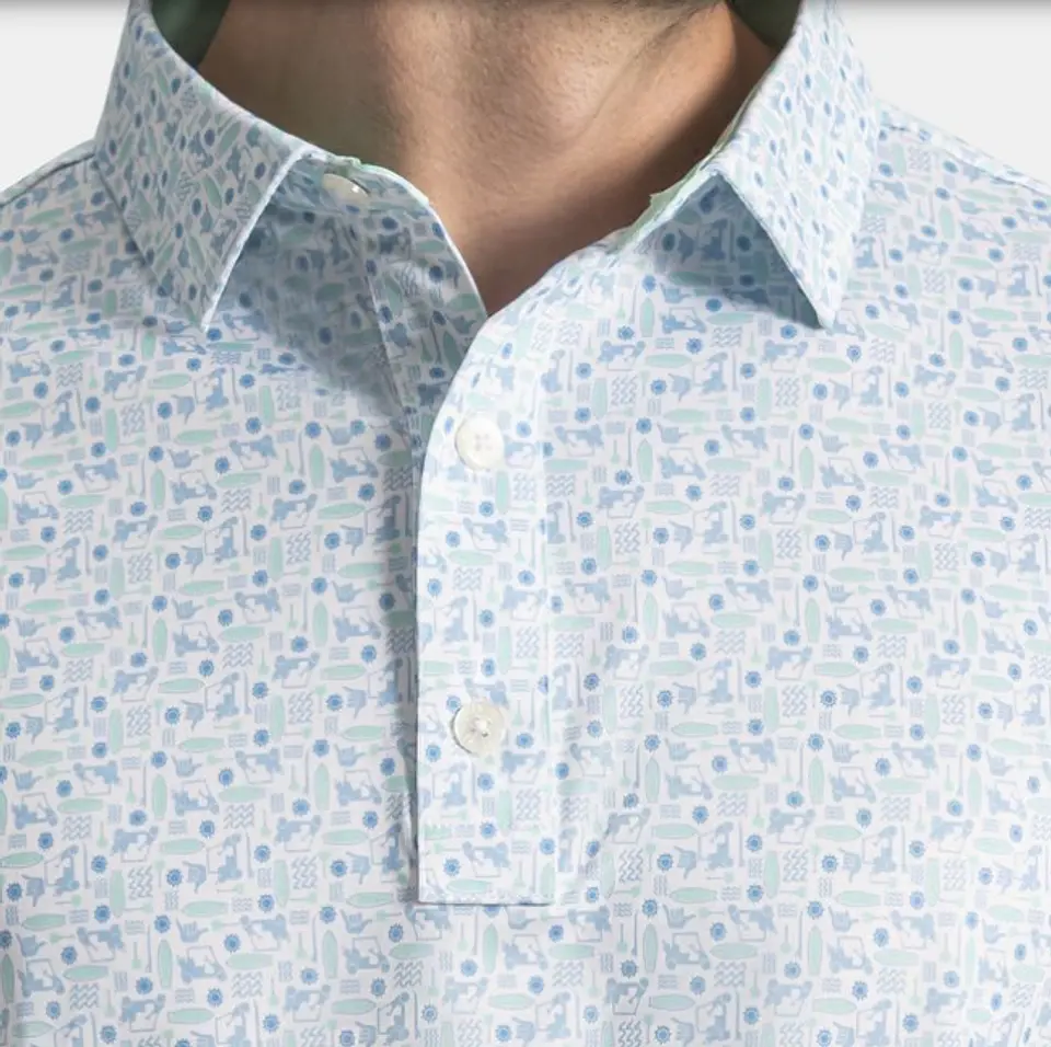 Polera Hombre Surf celeste  5