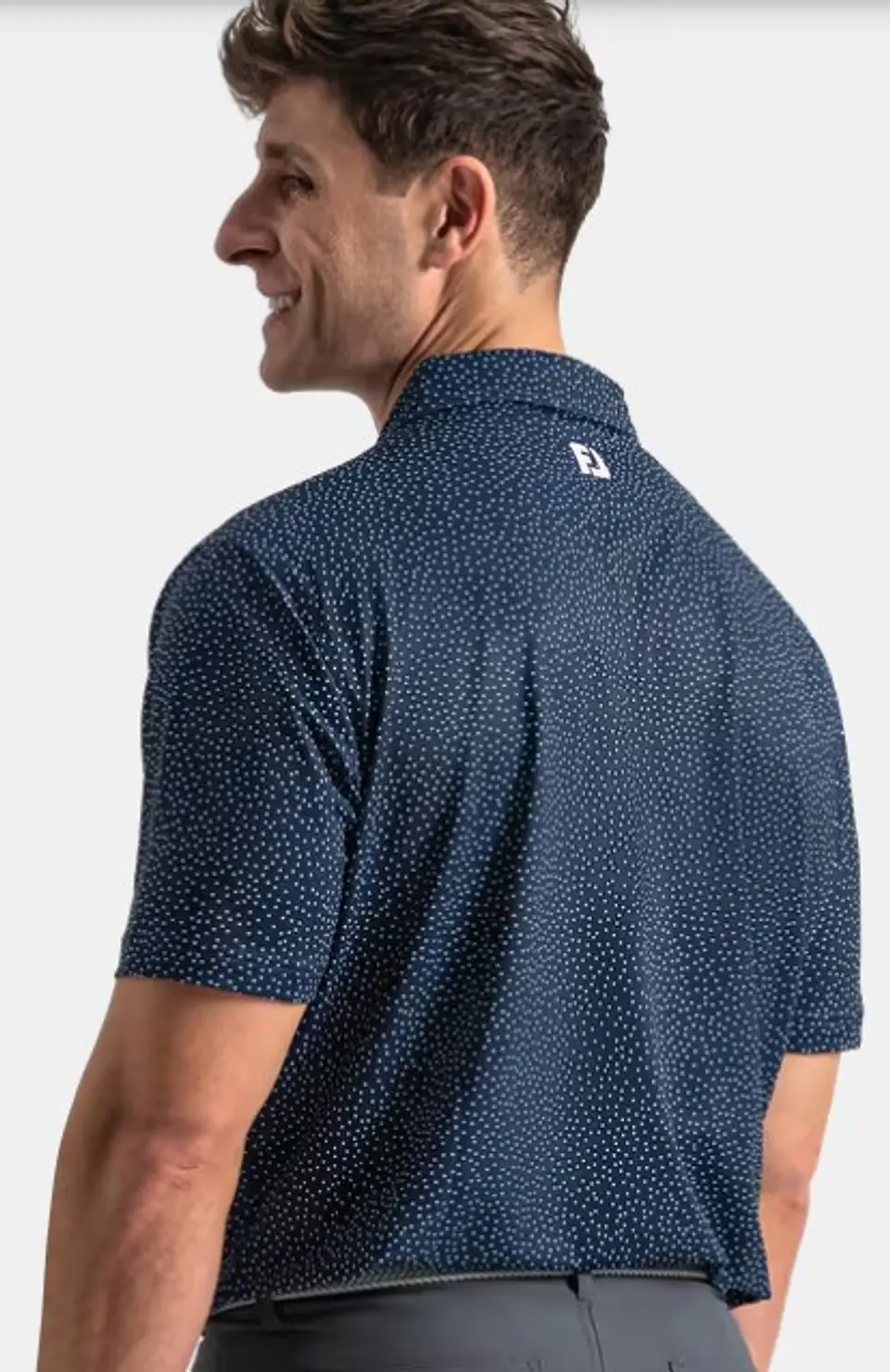 Polera de Pique con puntos dispersos Azul  3