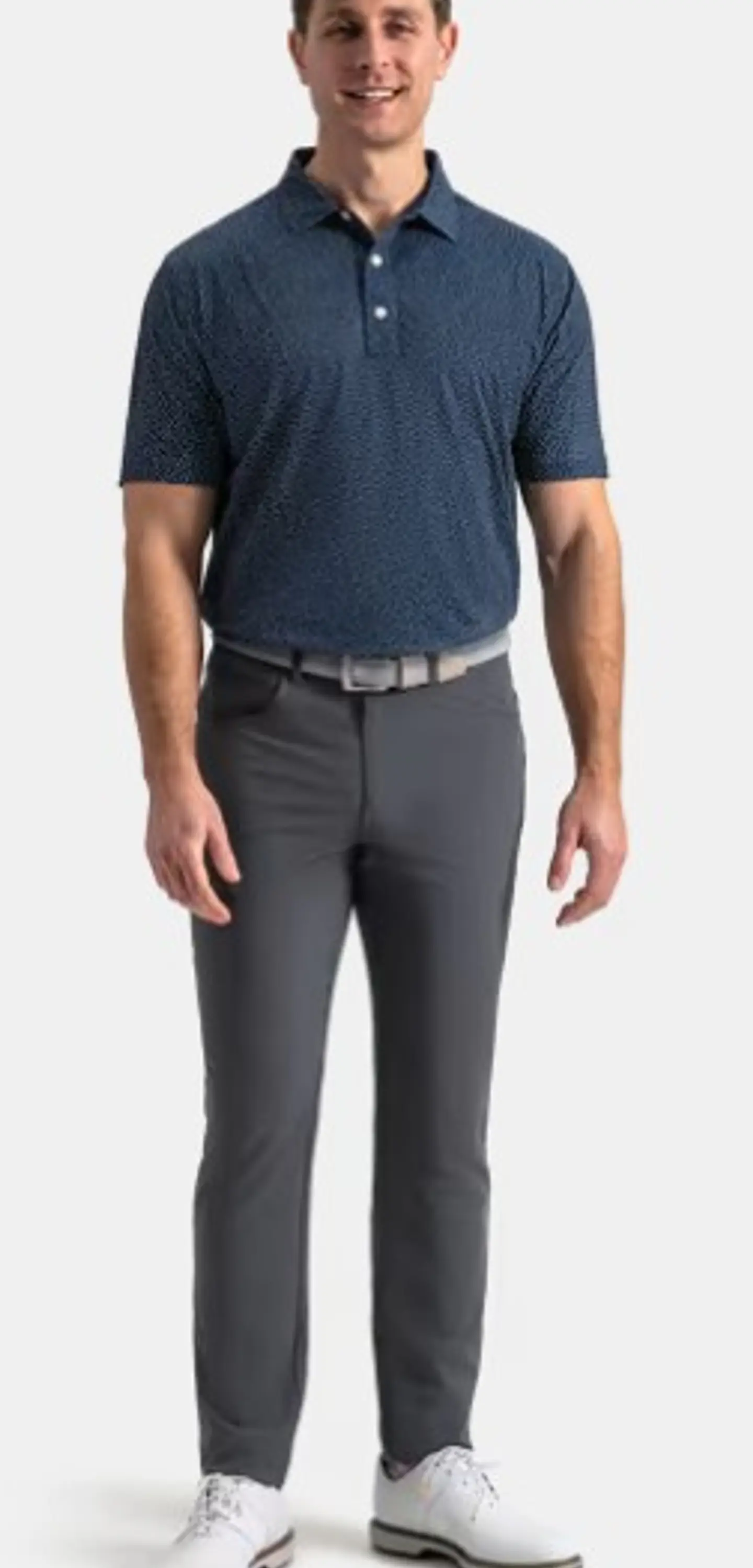 Polera de Pique con puntos dispersos Azul  4