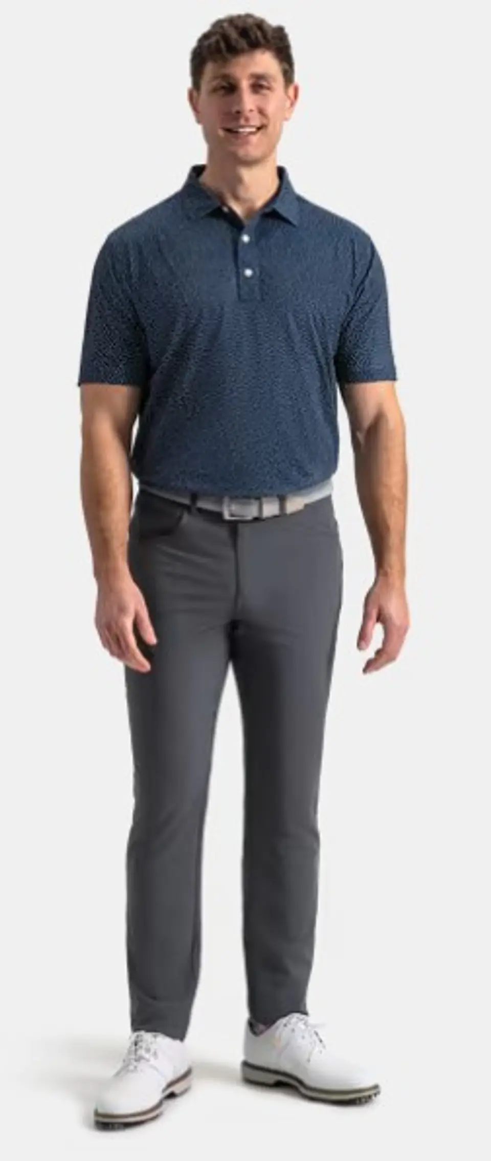 Polera de Pique con puntos dispersos Azul  4