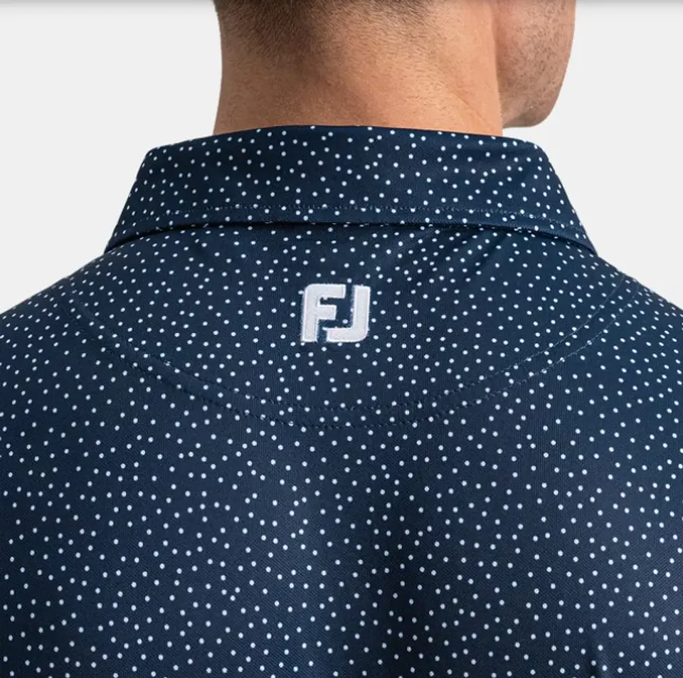 Polera de Pique con puntos dispersos Azul  5