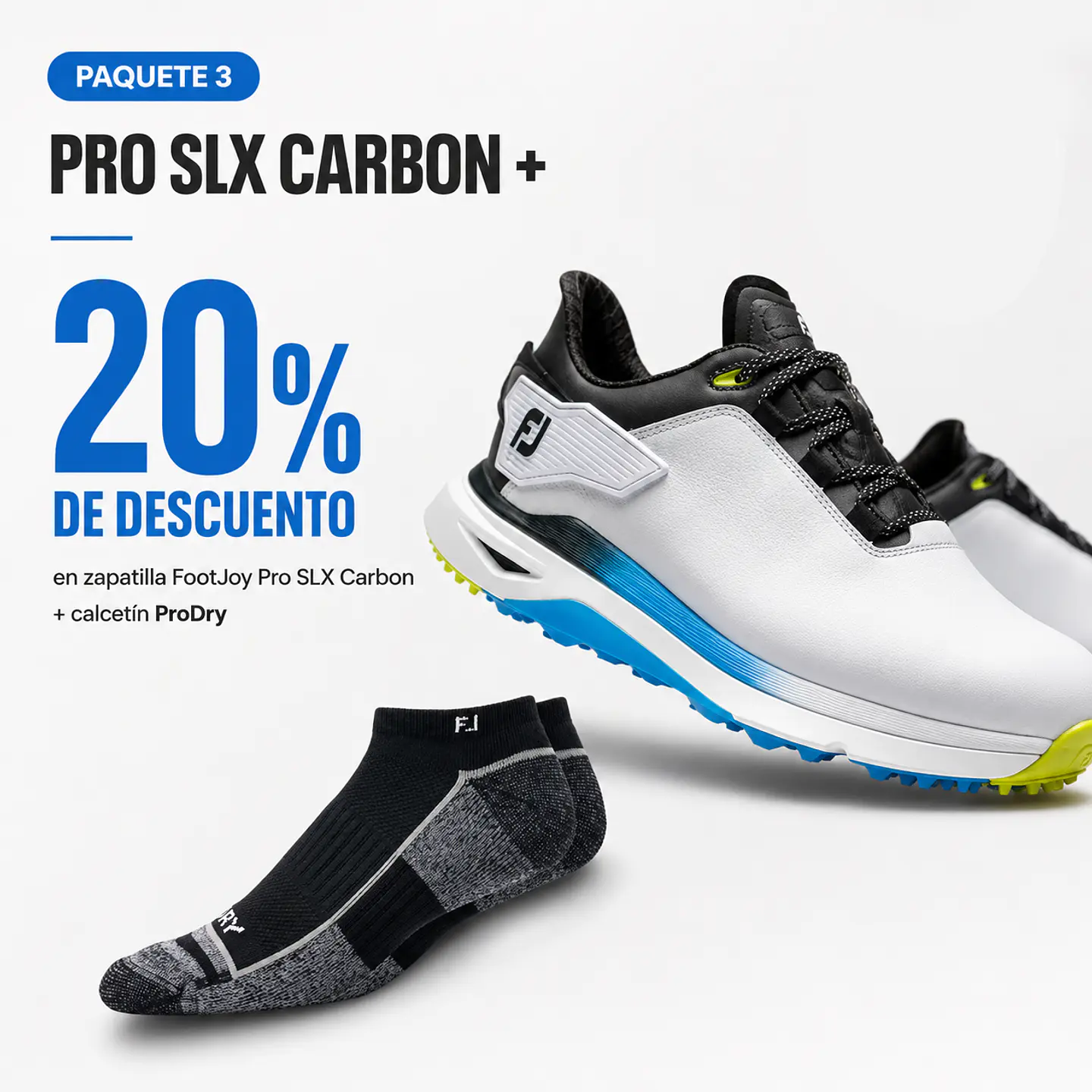 Pack 3: Zapatillas FootJoy Pro SLX Carbon + Calcetines ProDry 1