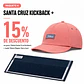 Pack 4: Gorro Titleist Santa Cruz Kickback + Toalla Players Terry Azul - Miniatura 1