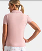 Polera Polo de mujer con botones de bucle rosa tiza  - Miniatura 2