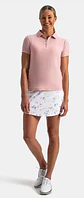 Polera Polo de mujer con botones de bucle rosa tiza  - Miniatura 3