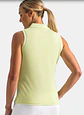 Polera polo de mujer sin mangas con cuello en V verde - Miniatura 2