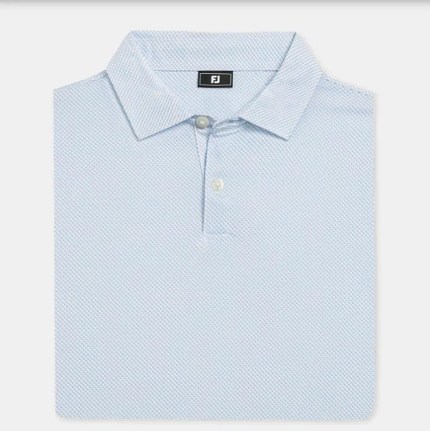 Polera Footjoy Pixel Geo TourLisle Blanco/Azul 1