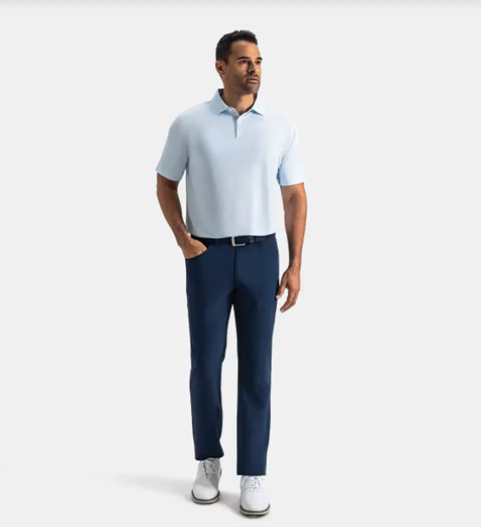 Polera Footjoy Pixel Geo TourLisle Blanco/Azul 4