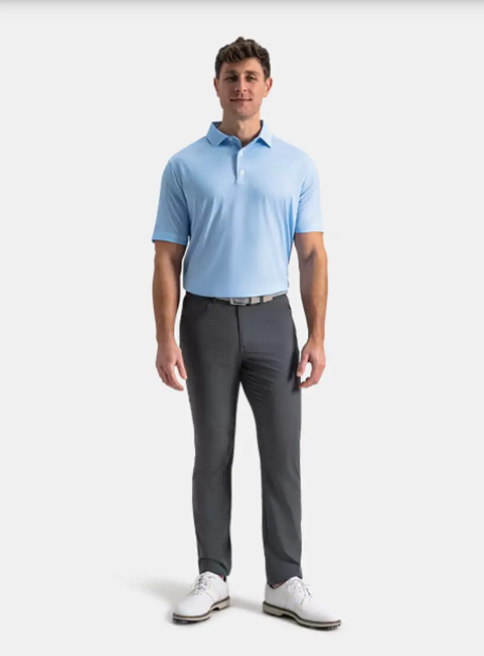 Polera FootJoy Tee Time TourLisle Blaco/ Celeste 4