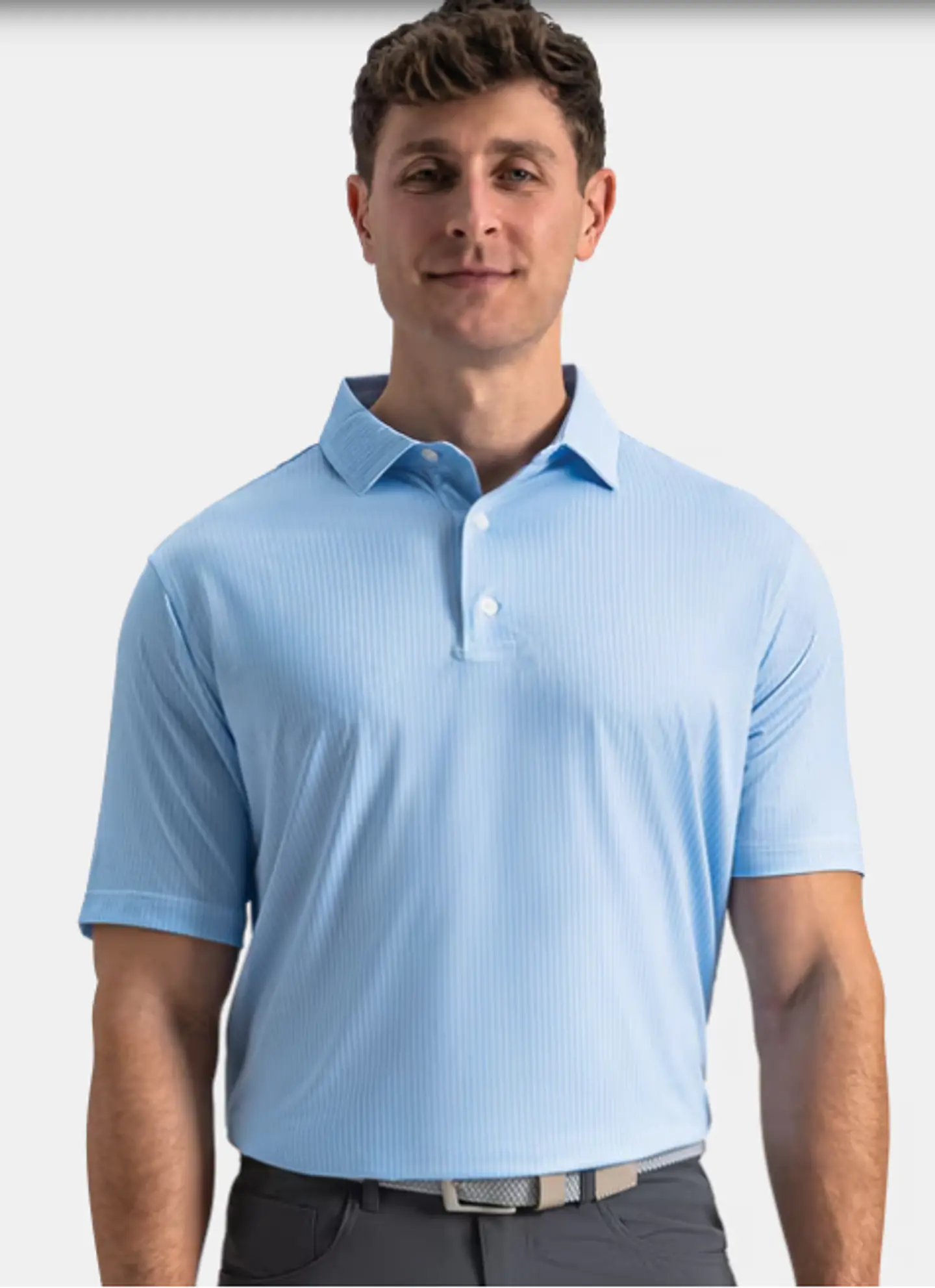 Polera FootJoy Tee Time TourLisle Blaco/ Celeste 5