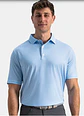Polera FootJoy Tee Time TourLisle Blaco/ Celeste - Miniatura 5