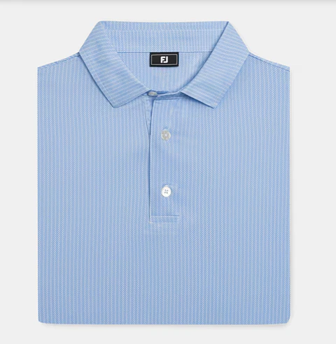 Polera FootJoy Tee Time TourLisle Blaco/ Celeste