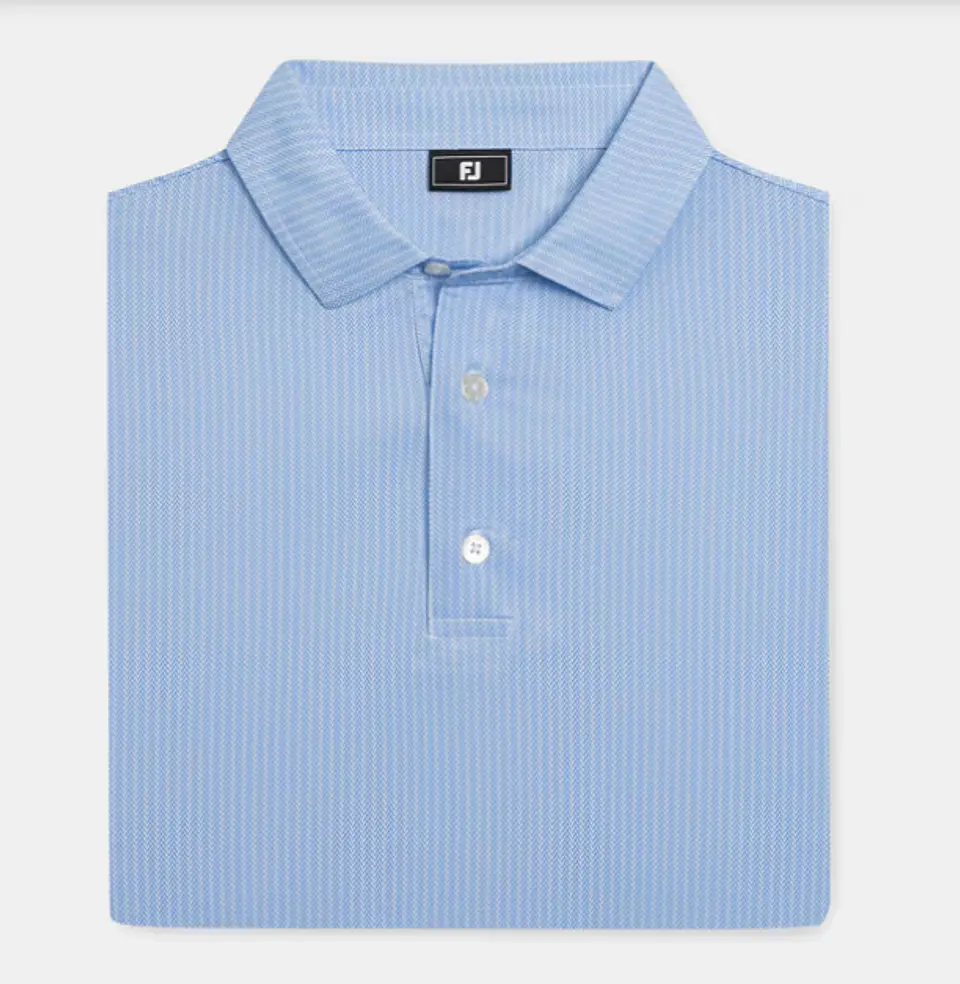 Polera FootJoy Tee Time TourLisle Blaco/ Celeste 1