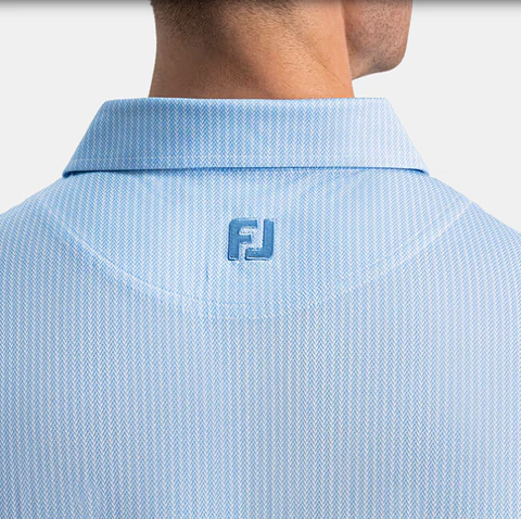 Polera FootJoy Tee Time TourLisle Blaco/ Celeste