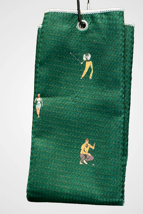 Toalla de golf microfibra con gancho - golfers
