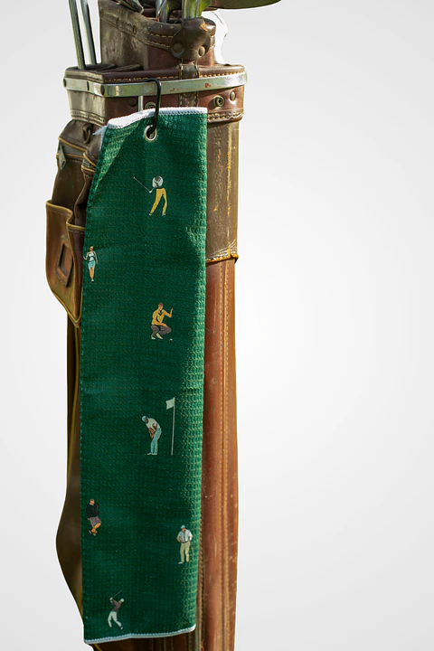 Toalla de golf microfibra con gancho - golfers