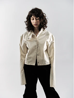 Coated Creme Jacket