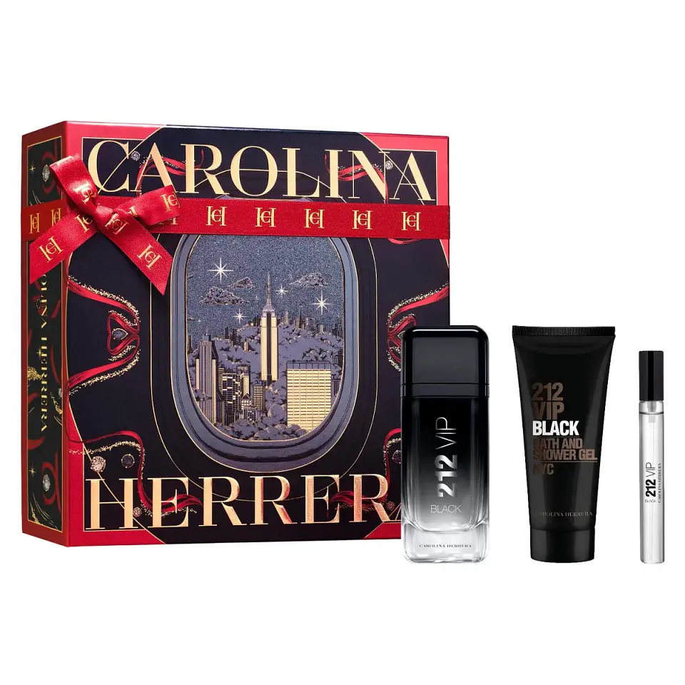 ESTUCHE 212 VIP BLACK 100ML EDP + 10ML + BODY 1